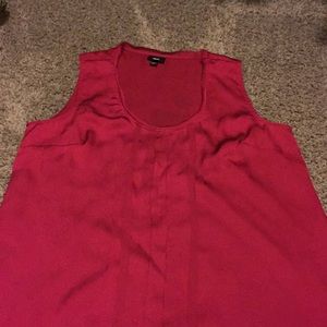 Wine Color Sleeveless Top
